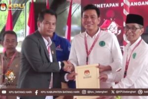 KPU Batang Hari Resmi Tetapkan Pasangan Fadhil-Bakhtiar sebagai Bupati dan Wakil Bupati