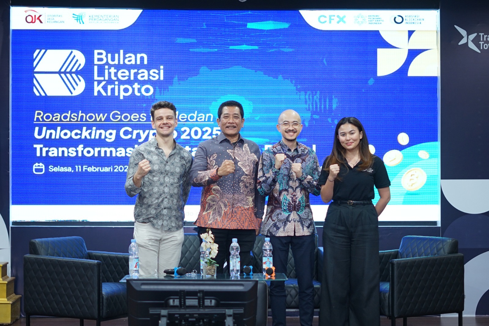 OJK Sumut menggelar Bulan Literasi Kripto di USU, kemarin. (ist)