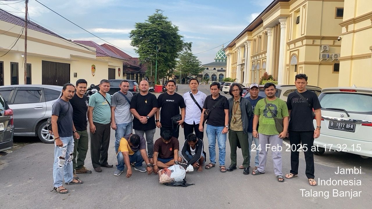 Ke-3 pelaku ditangkap dan dibawa ke Mapolresta Jambi. (ist)