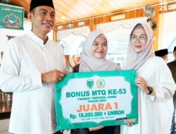 Bupati Fadhil Arief Serahkan Langsung Bonus MTQ dan Hadiah Pemenang Festival Anak Sholeh Indonesia