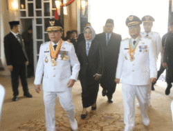 Gubernur Jambi Hadiri Sertijab Wali Kota dan Wakil Wali Kota Jambi di Aula Griya Mayang