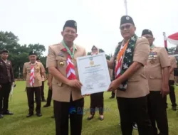 Hari Pramuka ke-64: Bupati BBS Terima Penghargaan Bergengsi di Tanjab Timur